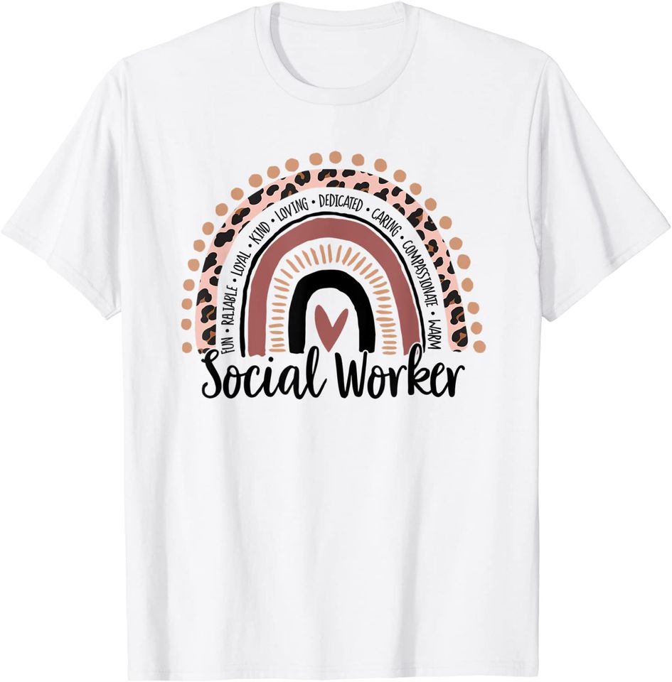 Social Worker Love Rainbow T-Shirt