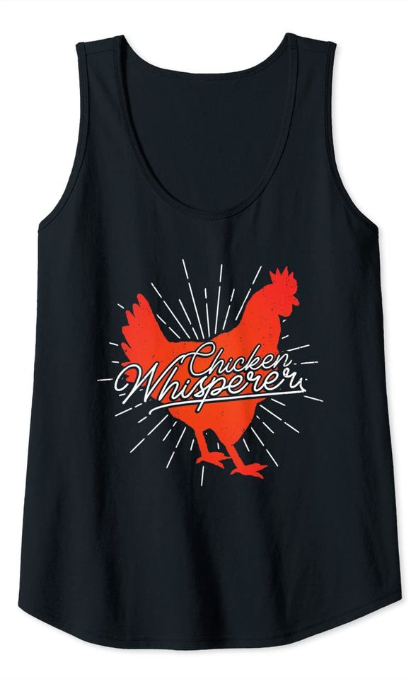 Lady Chicken Whisperer Farm Themed Portrait Costume Icons Tank Top