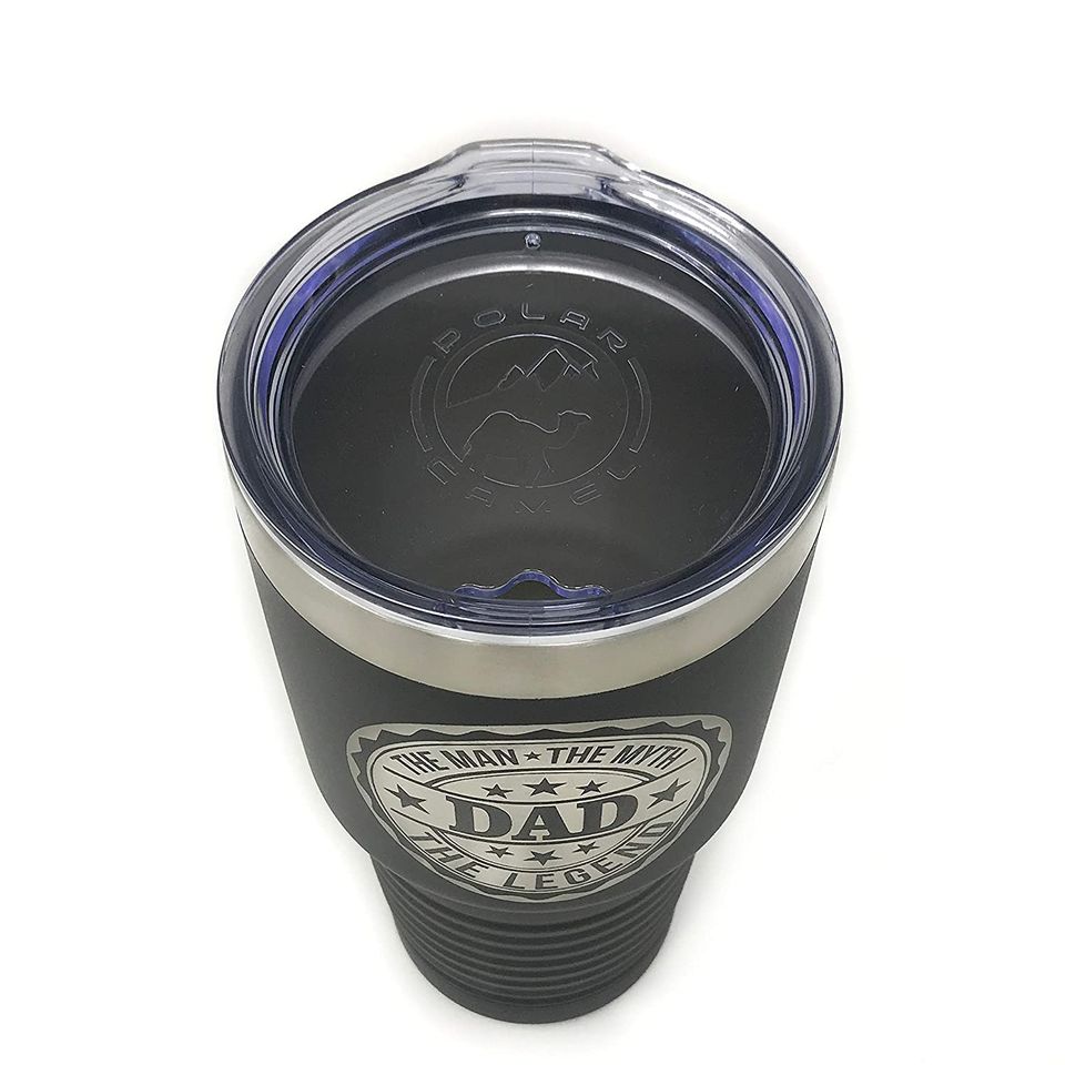 Dad The Man, The Myth, The Legend Coffee Tumbler - Makes a Great Father's Day Gift from Son or Daughter - 30 oz Steel Travel Mug