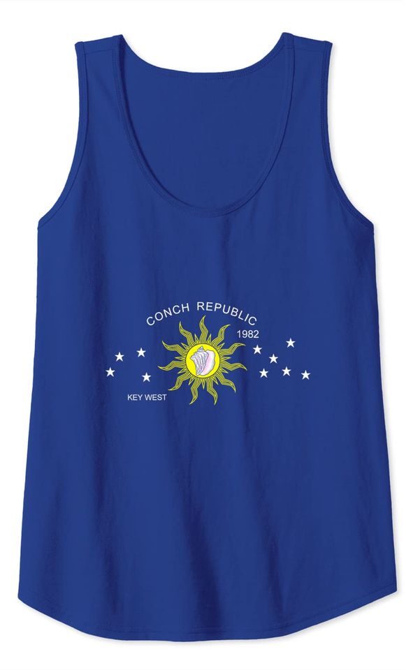 Key West Florida The Conch Republic Flag of Tank Top