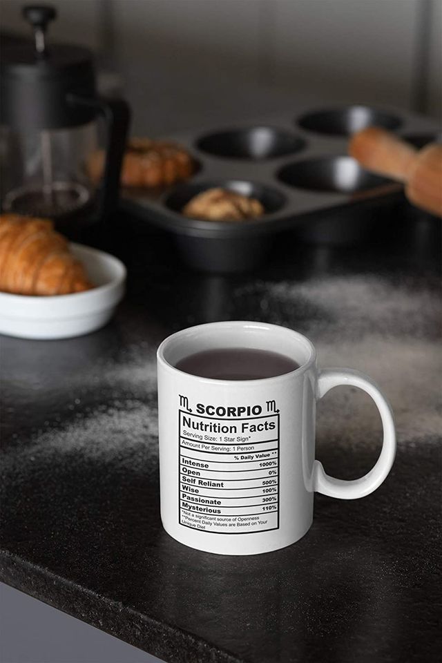 Scorpio Nutrition Facts Coffee Mug