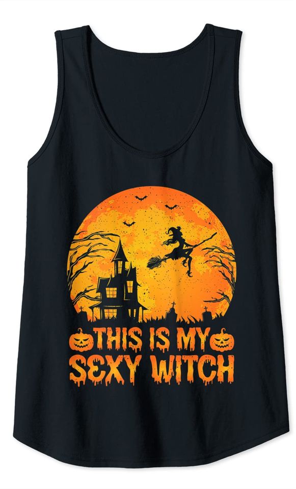Retro Vintage This Is My Sexy Witch Halloween Tank Top