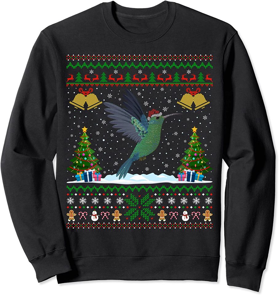 Hummingbird Lover Xmas Ugly Hummingbird Christmas Sweatshirt
