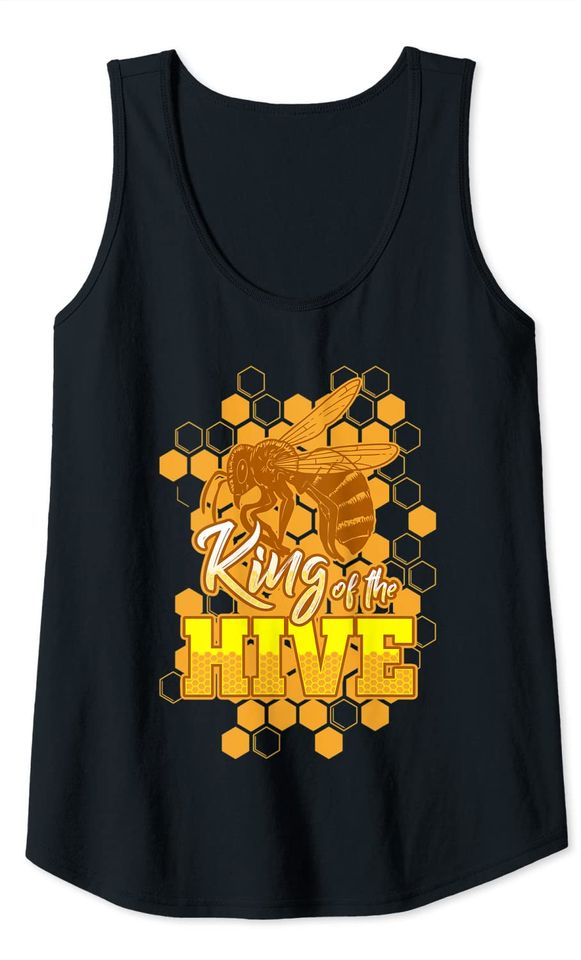 Bee Keeper Dad King of the Hive Tank Top