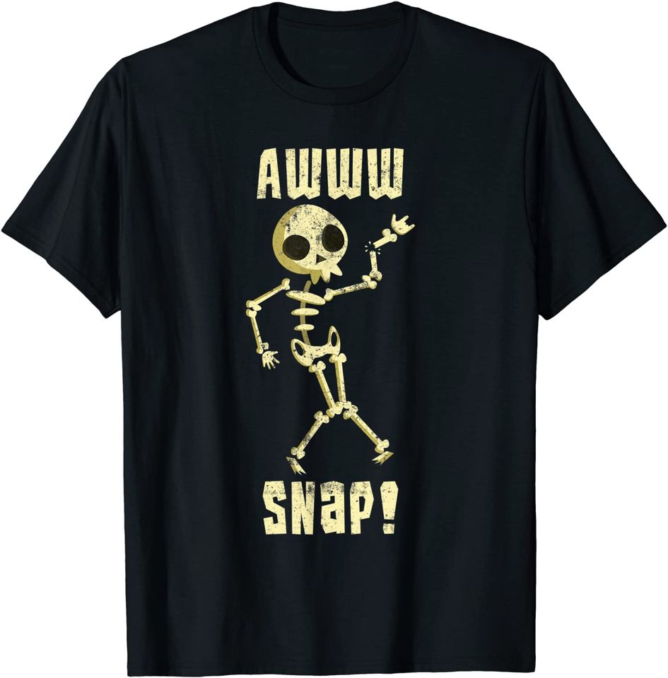 Broken Arm Awww Snap! Skeleton Broken Bone T-Shirt