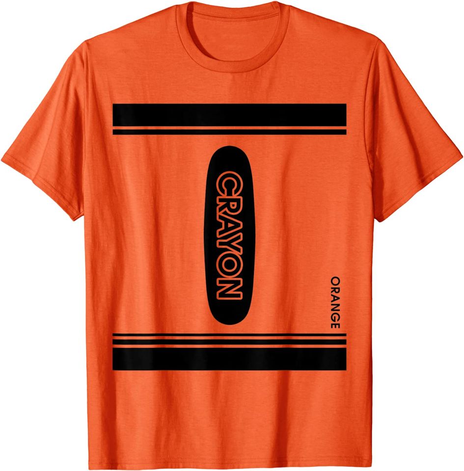 Orange Crayon Box Halloween Costume Couple Group T-Shirt