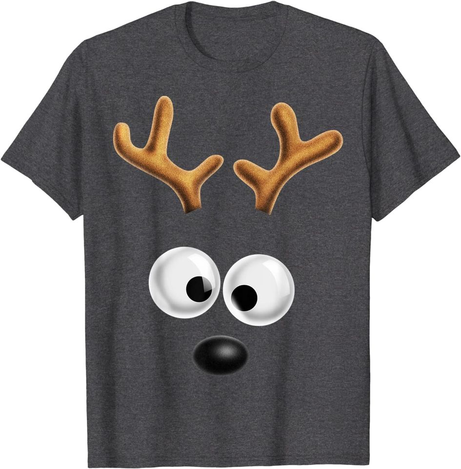 Matching Family Christmas Reindeer Face Christmas  T-Shirt