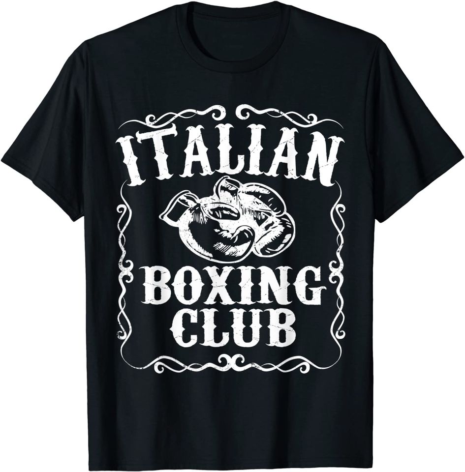 Italian Boxing Club T Shirt Vintage Boxer Gloves Italy Gift
