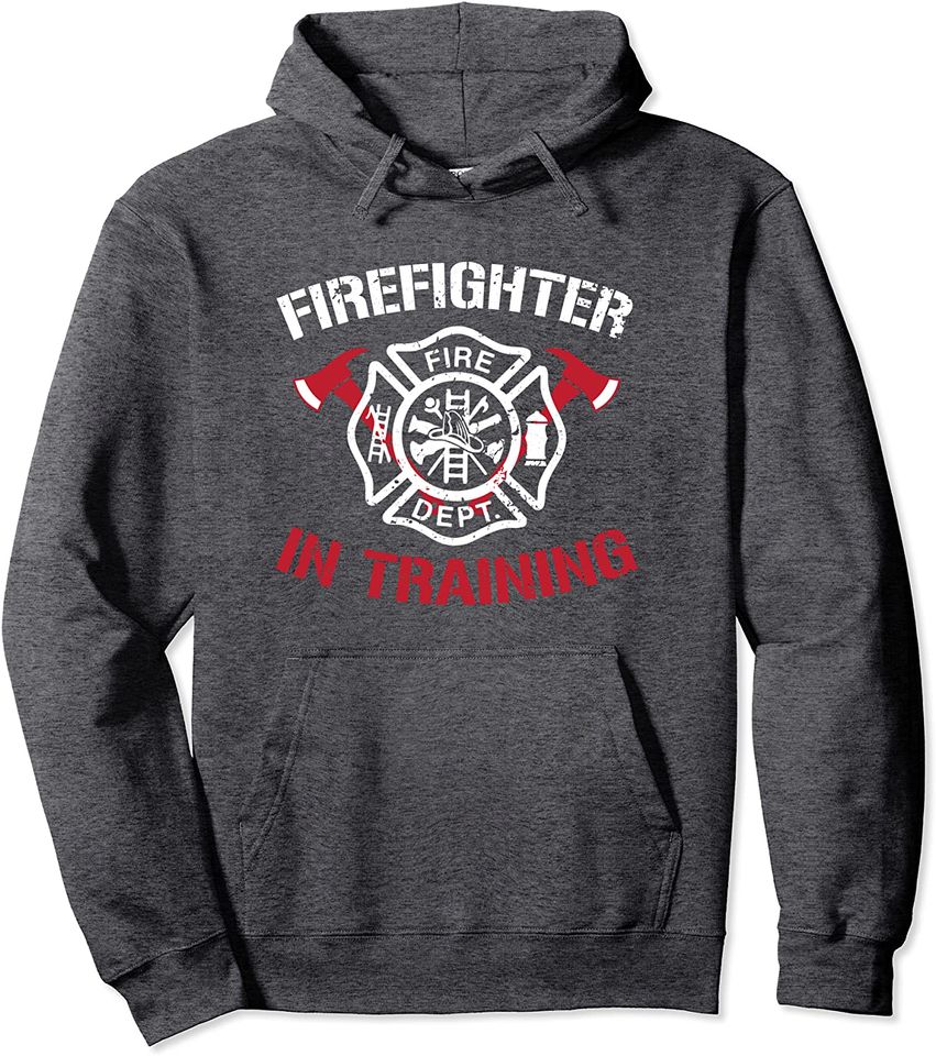 Firefighter In Training Fireman First Responder Kids Gift Pullover Hoodie