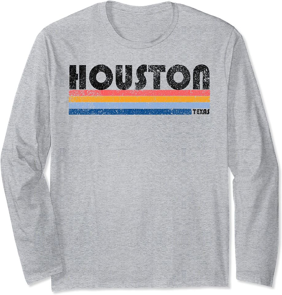 Vintage 1980s Style Houston, Texas Long Sleeve