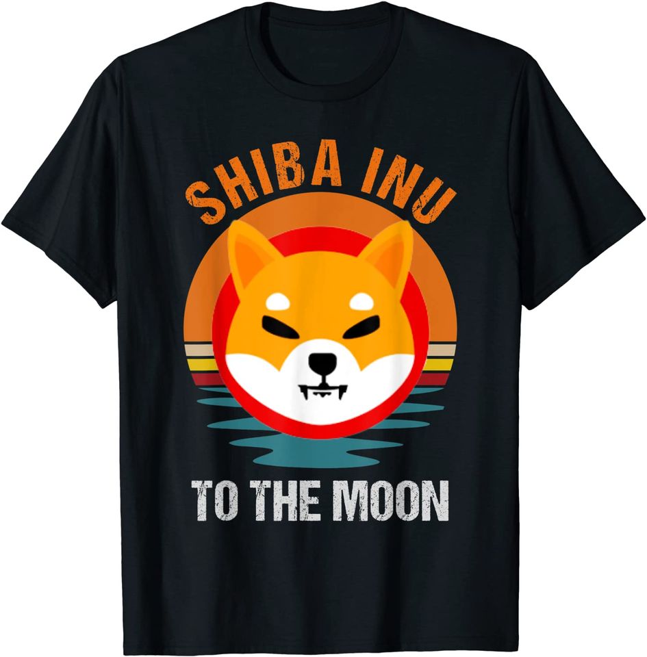 To The Moon, Shiba Inu Shib Coin Men Crypto Hodl T-Shirt