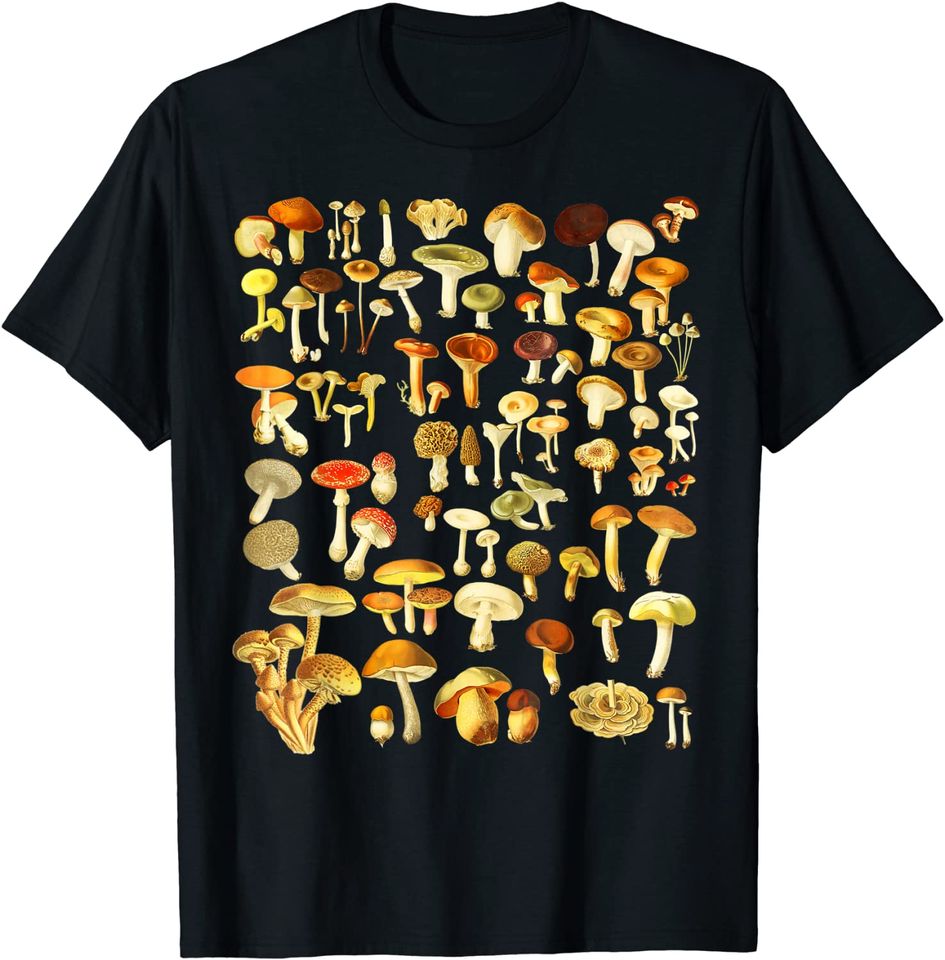 Vintage Types of Mushroom T-Shirt