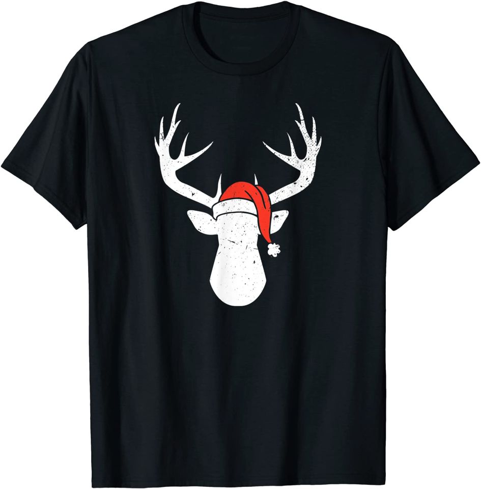 Deer With Santa Hat T-Shirt