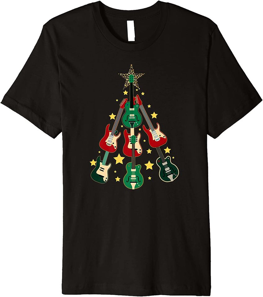 Guitar Christmas Tree Guitar Christmas Tree Premium T-Shirt
