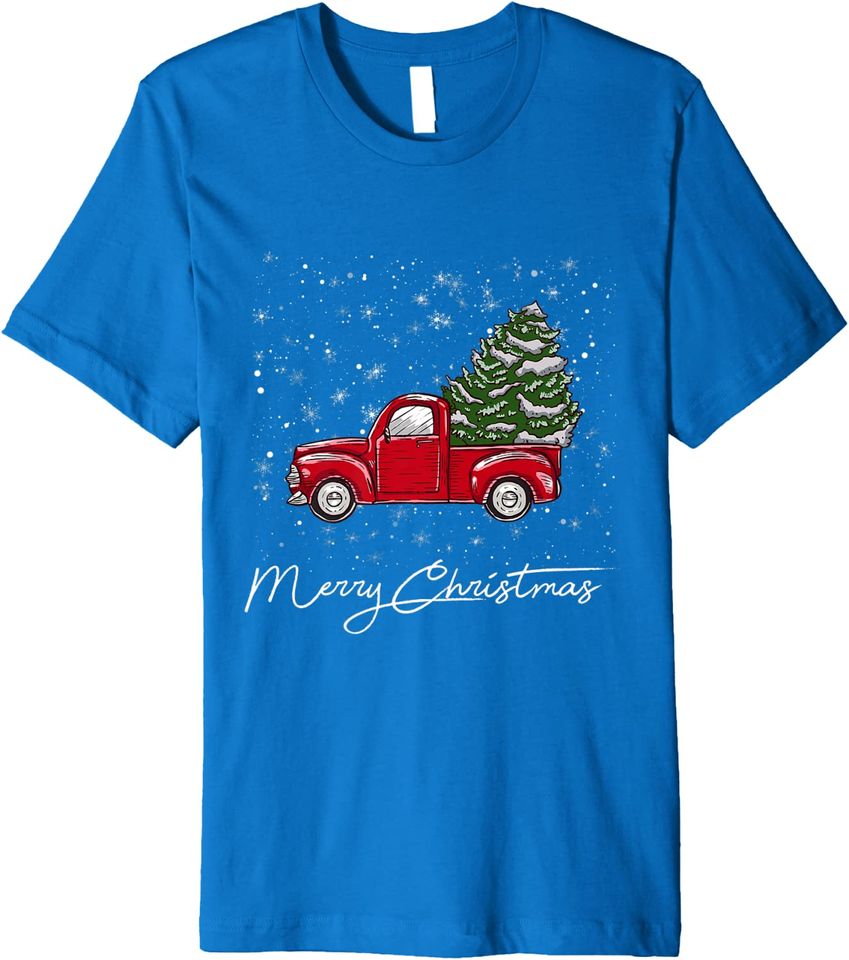 Vintage Wagon Christmas Tree On Car Xmas Vacation Premium T-Shirt