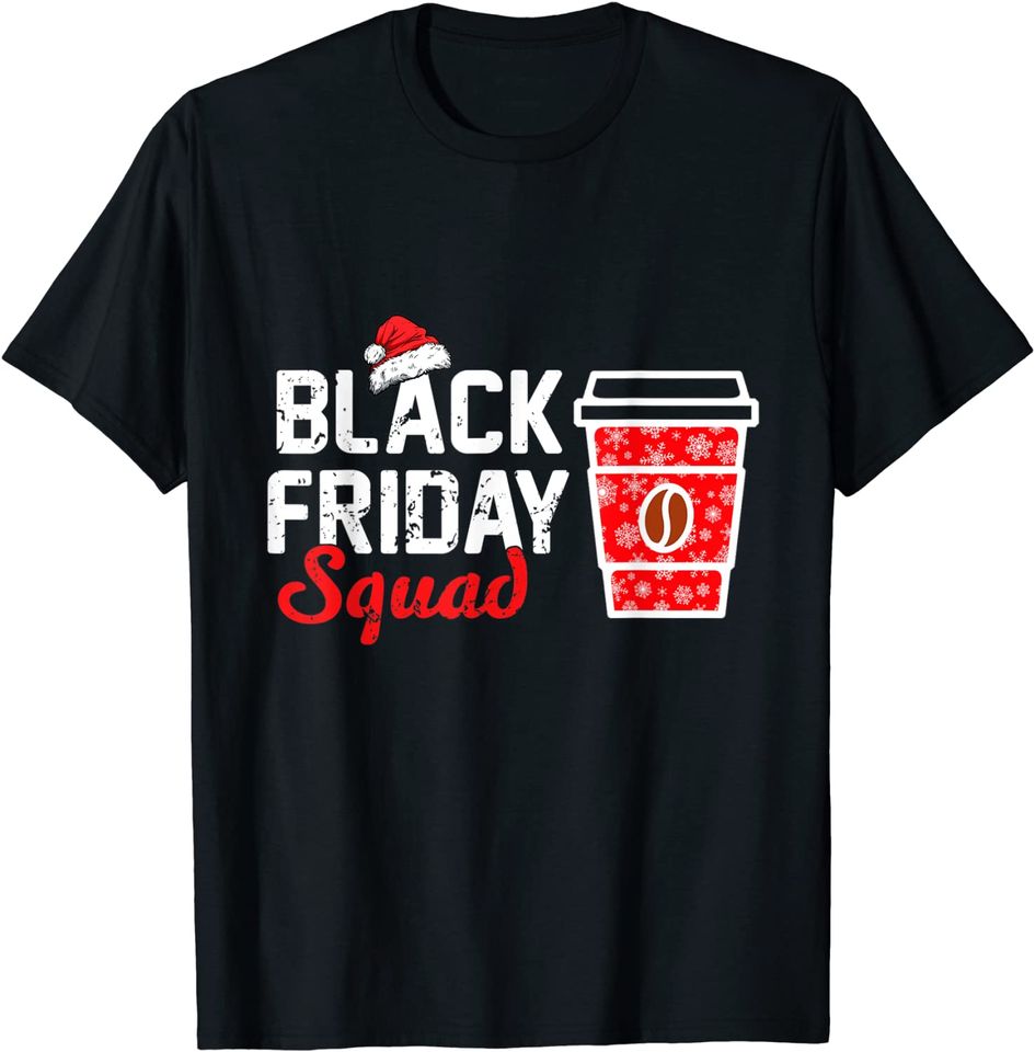 Black Friday Squad Shopping Team Coffee Christmas Costume T-Shirt