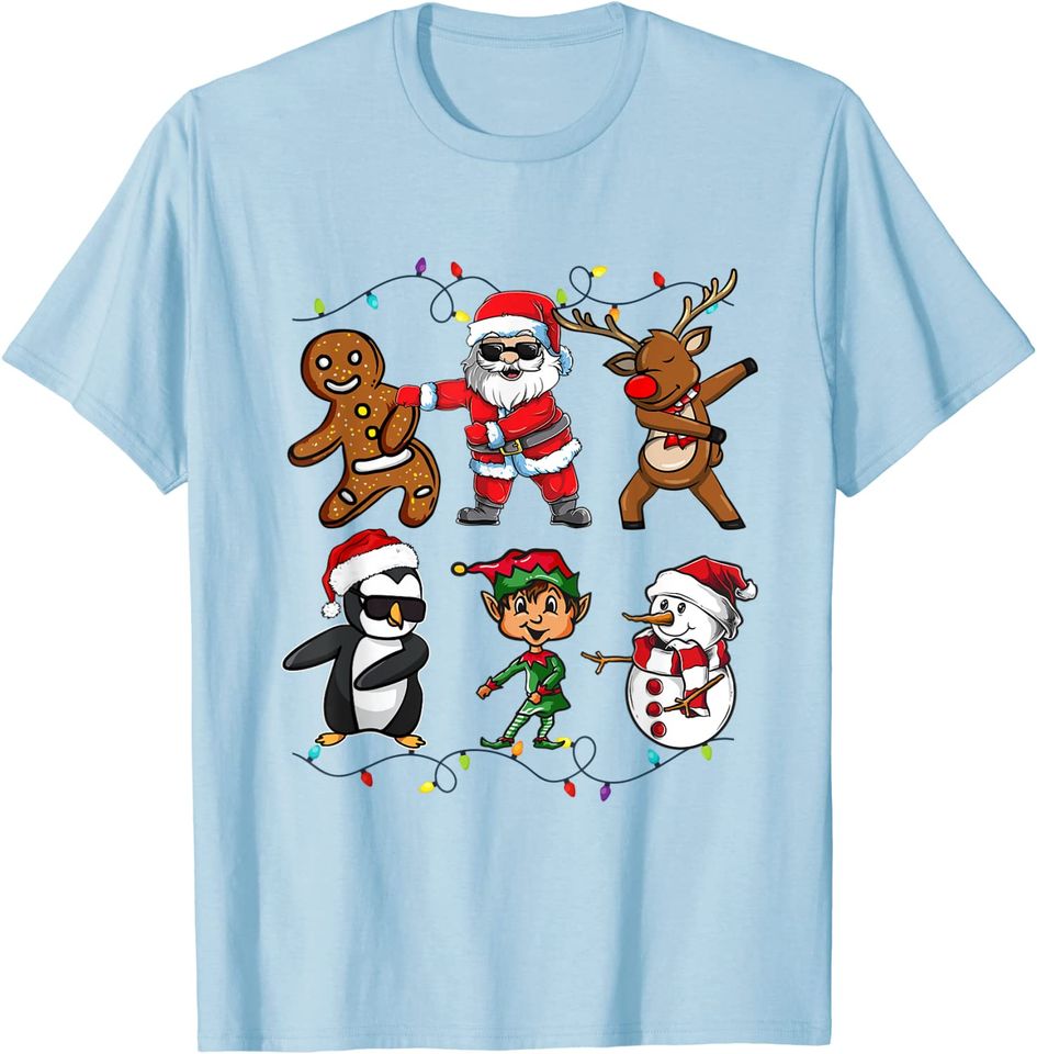 Floss Dance Santa Elf Snowman Penguin Christmas T-Shirt