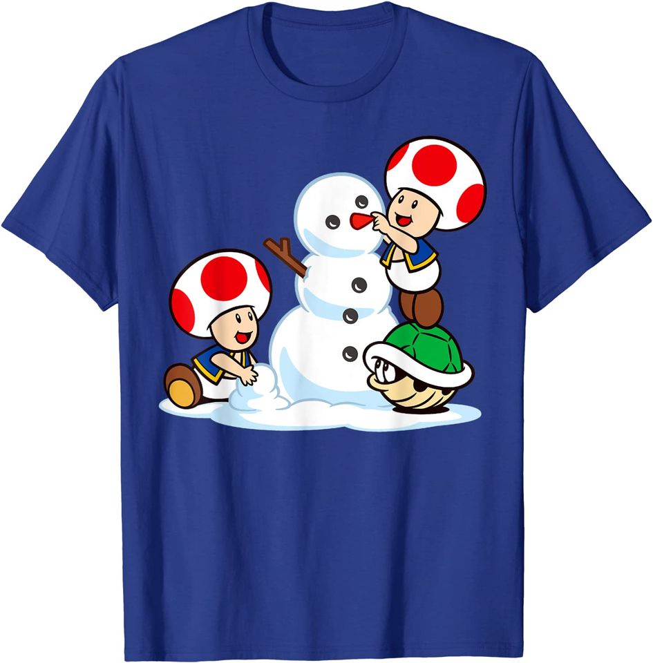 Super Mario Toad Snow Man T-Shirt