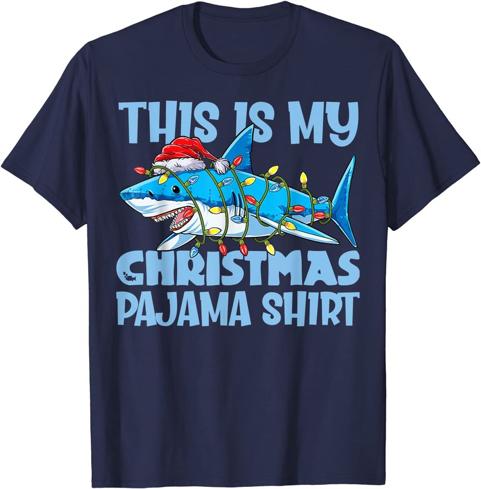 Christmas Shark Pajama T-Shirt