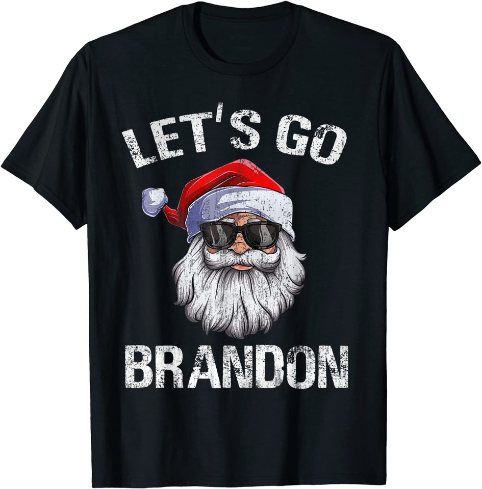 2021 Christmas Let's Go Brandon Santa Claus T-Shirt