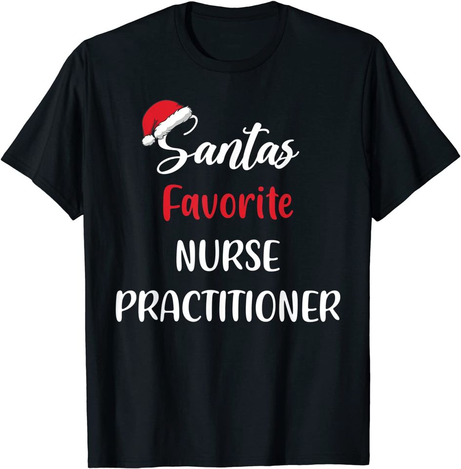Santa's Favorite Nurse Practitioner Christmas T-Shirt