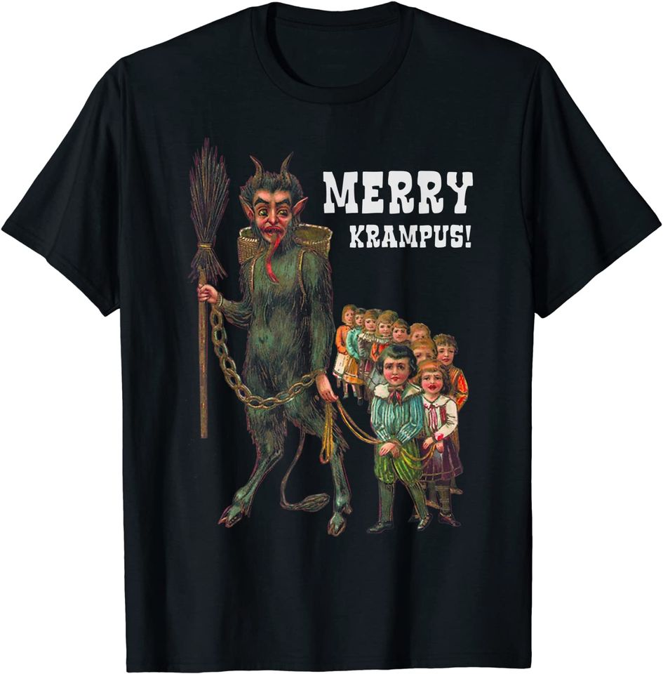 Vintage Krampus Creepy Christmas Holiday Merry Krampus T-Shirt