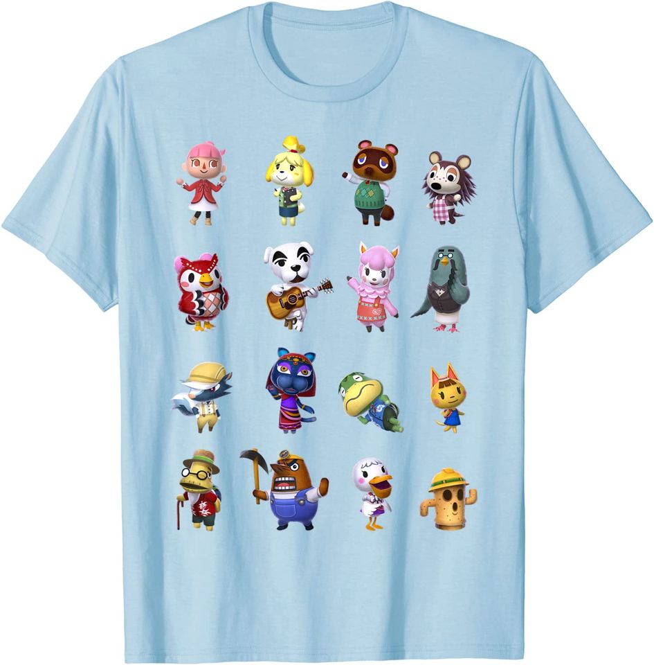 Animal Crossing Villagers Line Up Graphic T-Shirt