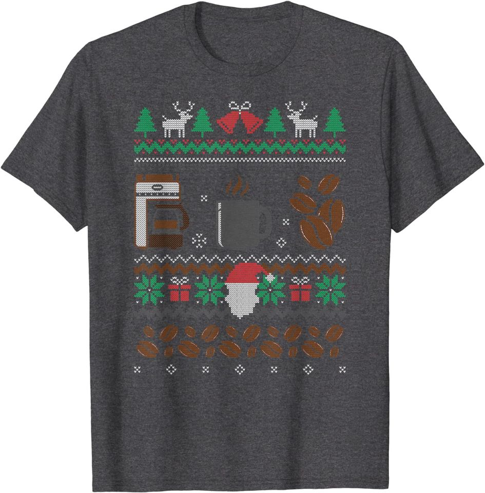 All I Want For Christmas Is Coffee Barista Ugly Sweater T-Shirt