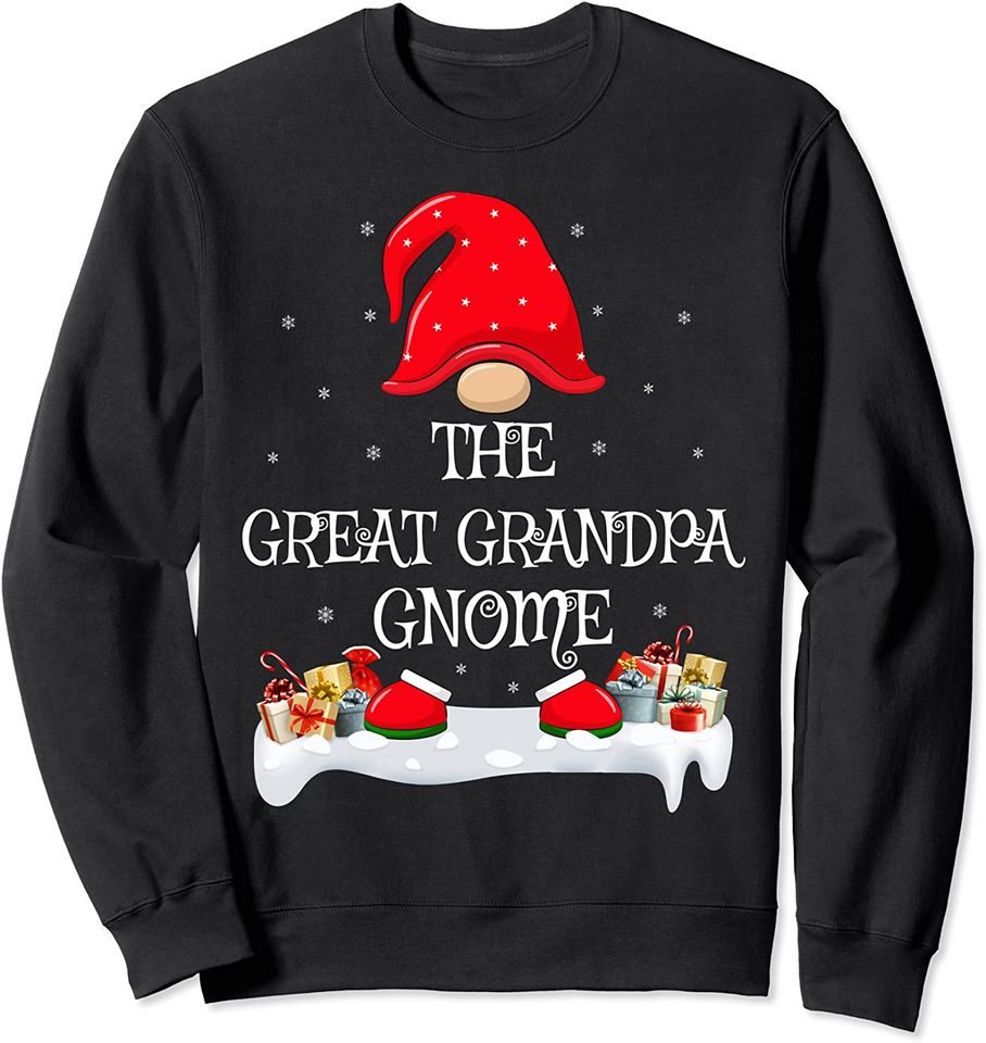 Matching Family Group Great Grandpa Gnome Christmas Sweatshirt