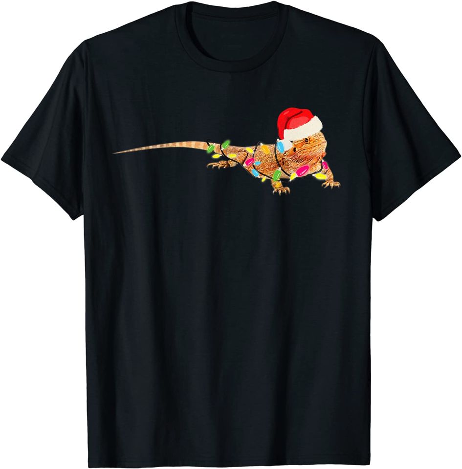 Christmas Funny Bearded Dragon For Mom Dad Kids T-Shirt
