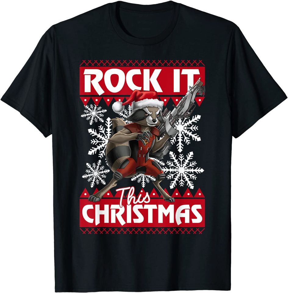 Guardians Of The Galaxy Rocket Rock It This Christmas T-Shirt