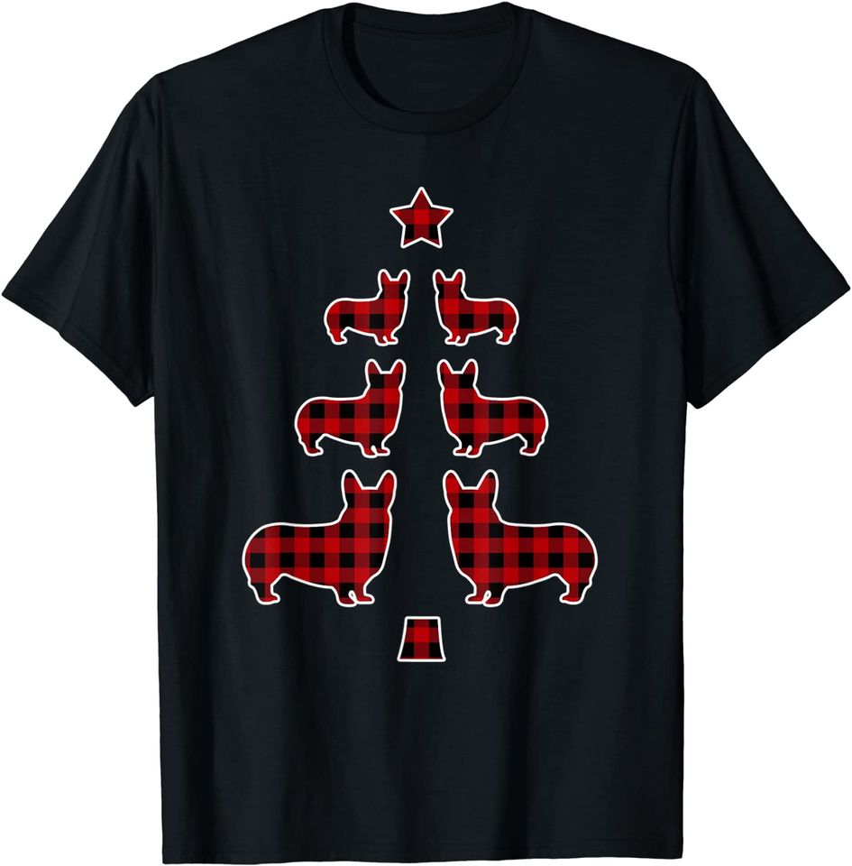 Pembroke Welsh Corgi Dog Christmas Tree Pajamas Family Xmas T-Shirt