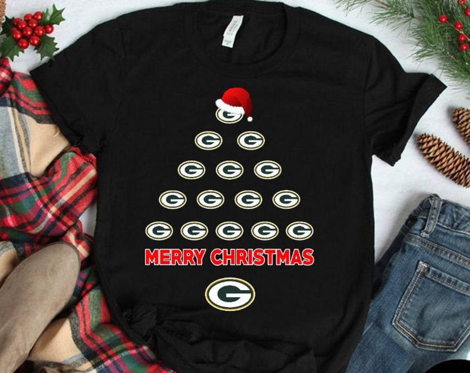 GreenBay Packers Christmas, Merry Christmas t-shirt