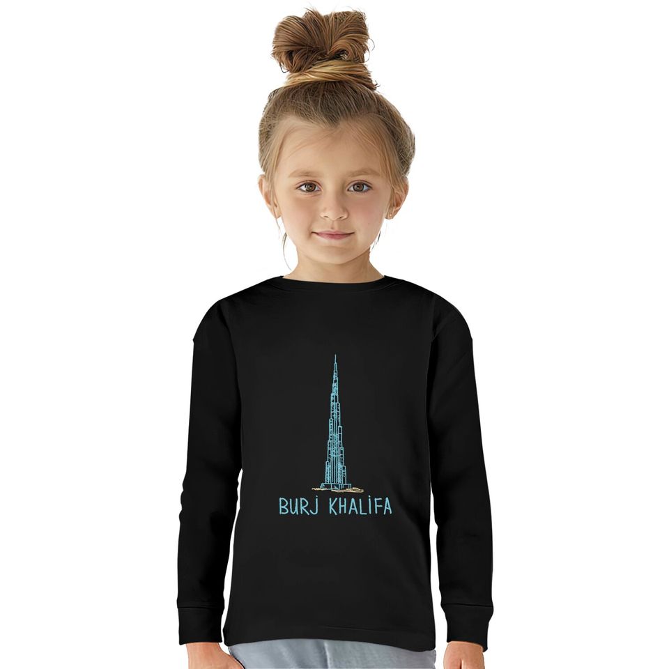 Burj Khalifa Kids Long Sleeve T-Shirt