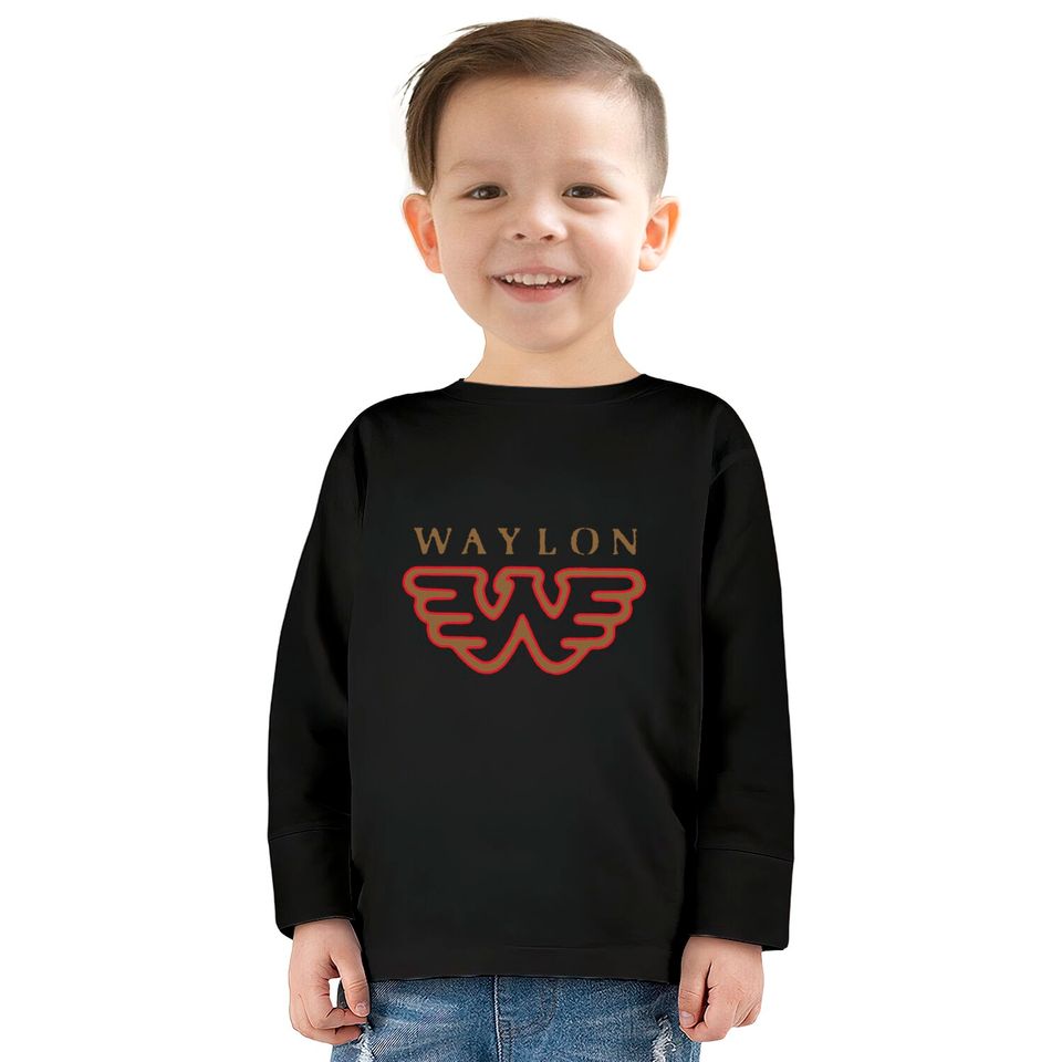 Waylon Jennings  Merchandise Flying W Kids Long Sleeve T-Shirt
