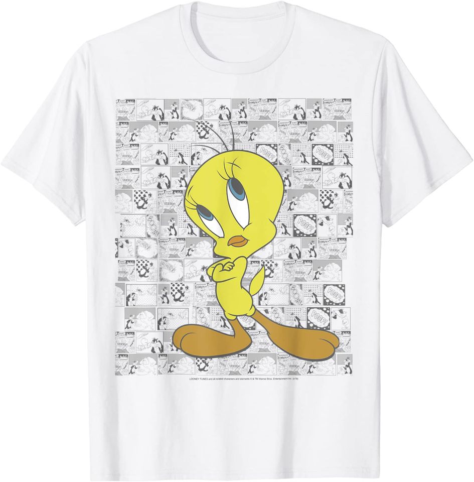 Tweety Bird T-Shirt Looney Tunes Tweety Bird Comic Portrait