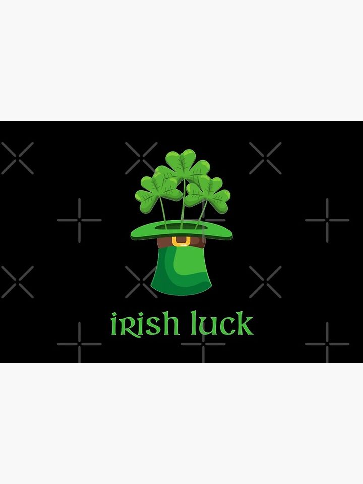 Irish Lucky Shamrock Clover Leprechaun Green Hat Bath Mat