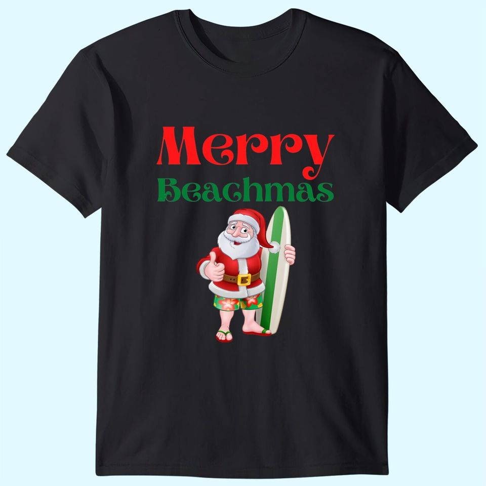 Merry Beachmas Surfing At The Beach Classic T-Shirts