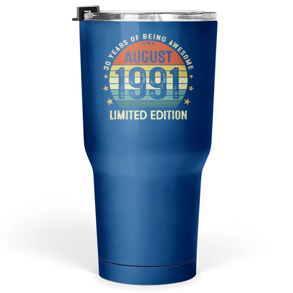30 Year Old Vintage August 1991 Limited Edition Tumbler 30 Oz