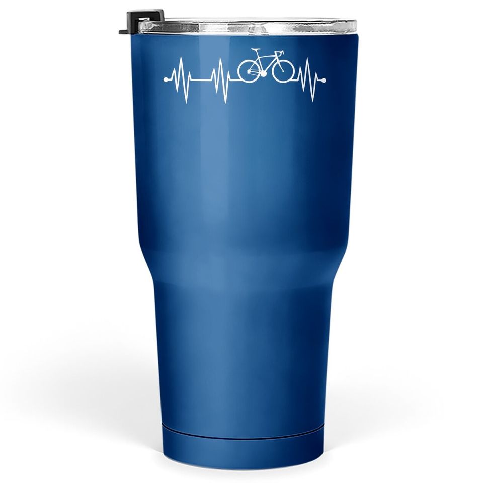 Bicycle Heartbeat Cycling For Cyclist Tumbler 30 Oz