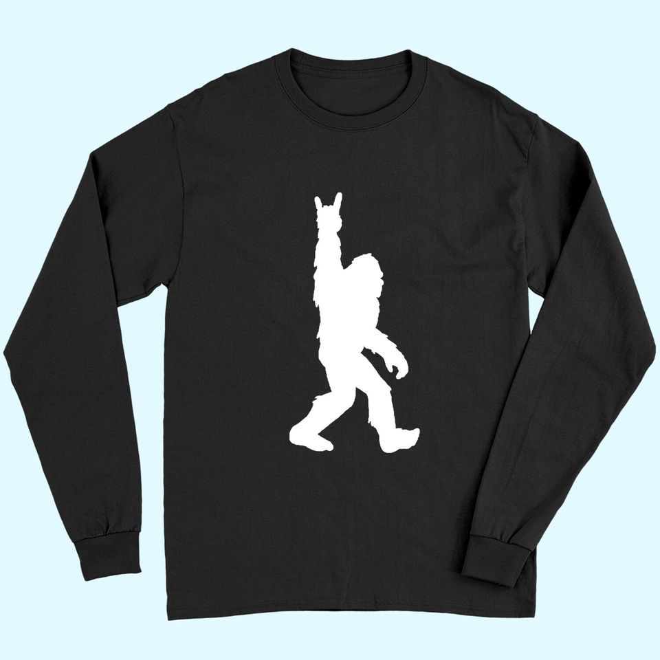 Funny Bigfoot Rock and Roll Sasquatch Long Sleeves