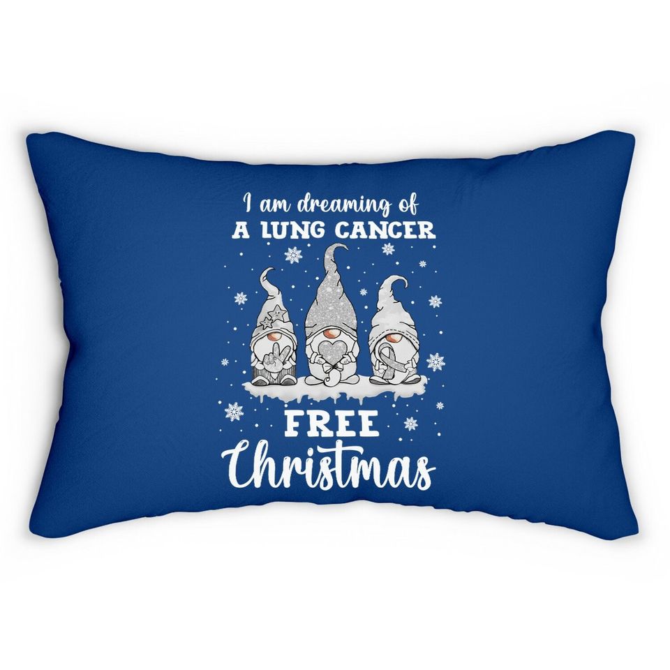 I Am Dreaming Of A Lung Cancer Free Christmas Pillows