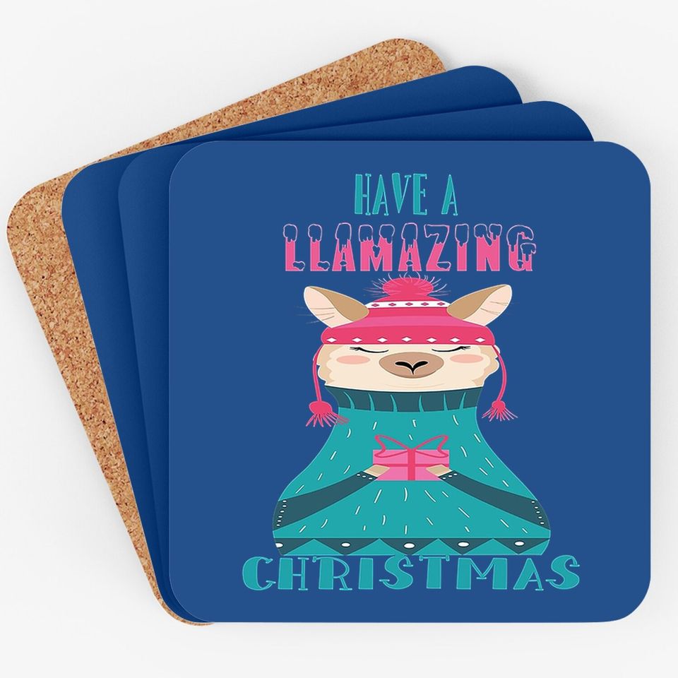 Have A Llamazing Christmas Classic Coasters