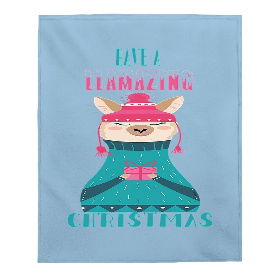 Have A Llamazing Christmas Classic Baby Blankets