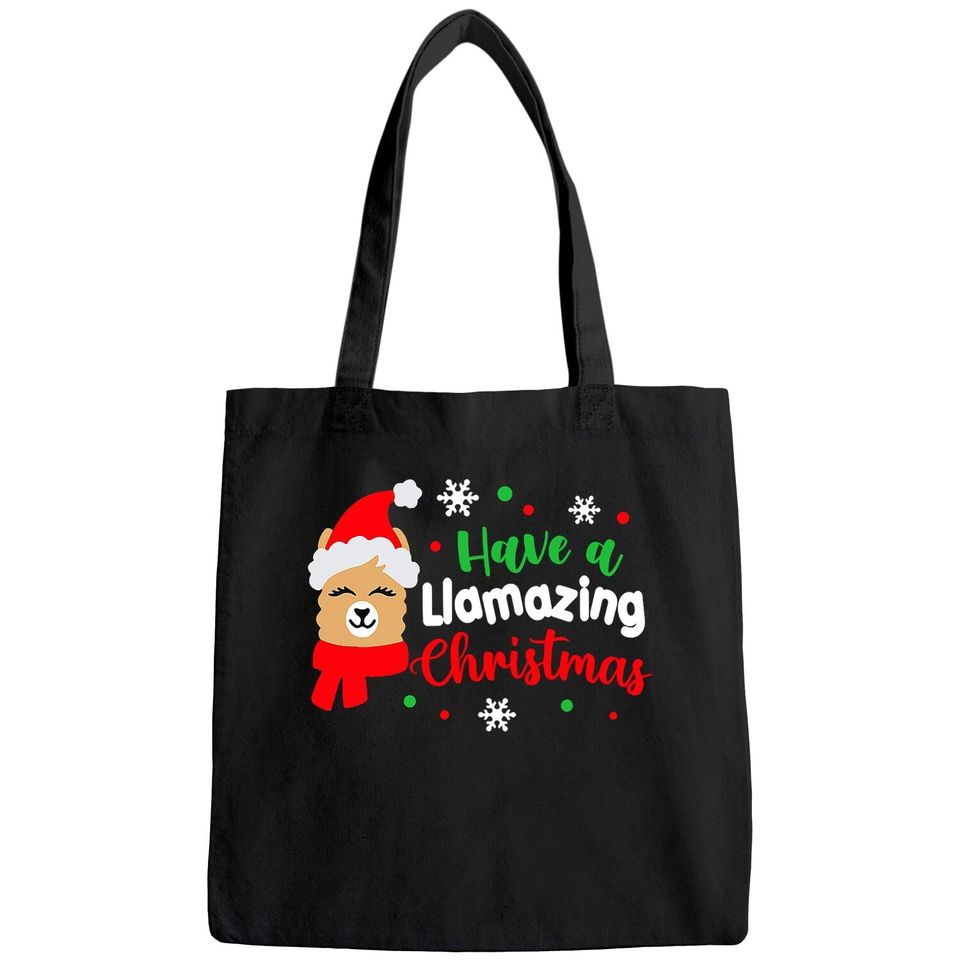 Have A Llamazing Christmas Santa Hat Bags