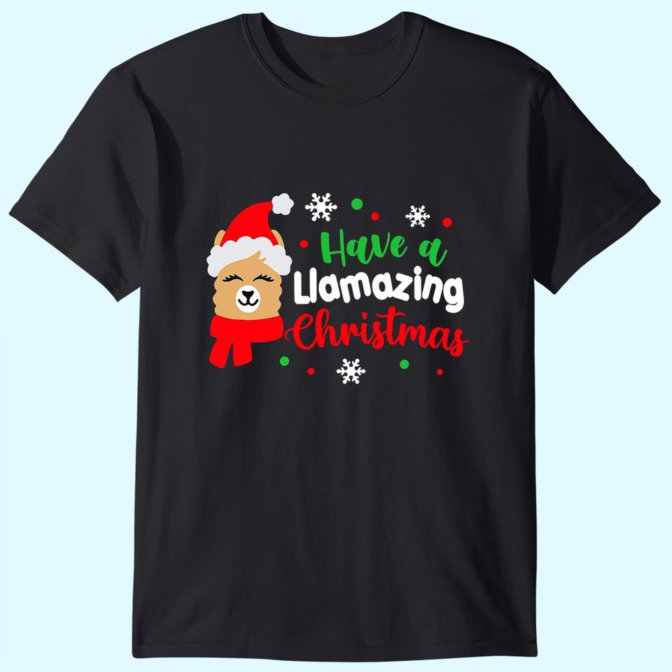 Have A Llamazing Christmas Santa Hat T-Shirts