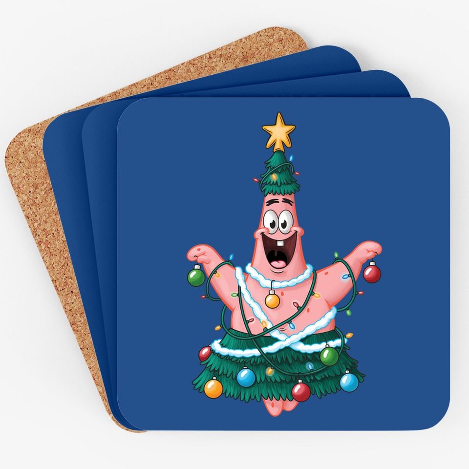 Spongebob Squarepants Patrick Star Lights Christmas Tree Coasters