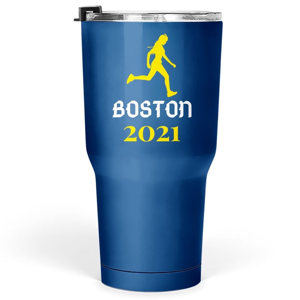 Boston 2021 Running Marathon Training In Progress Runner Tumbler 30 Oz