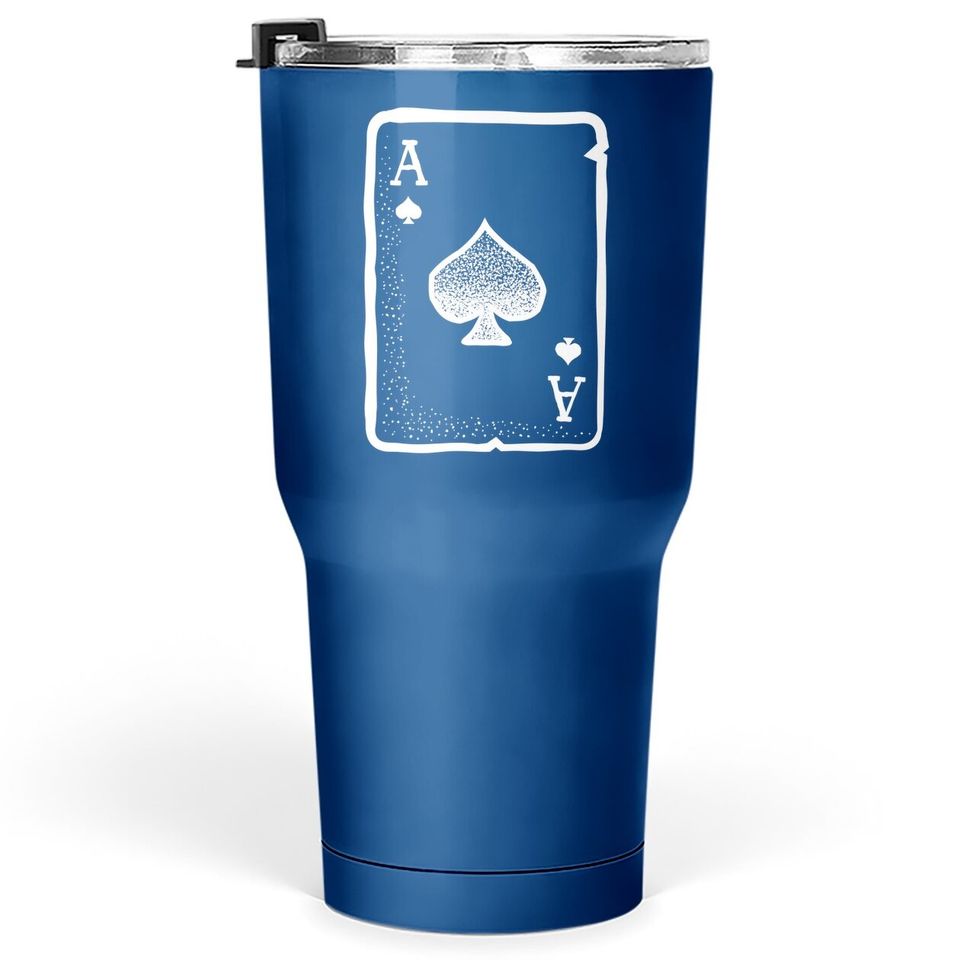 Ace Of Spades Poker Playing Card Halloween Costume Tumbler 30 Oz
