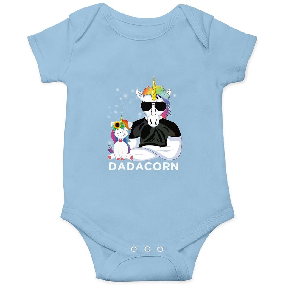 Dadacorn Muscle Unicorn Dad Baby, Daughter, Fathers Day Gift Baby Bodysuit